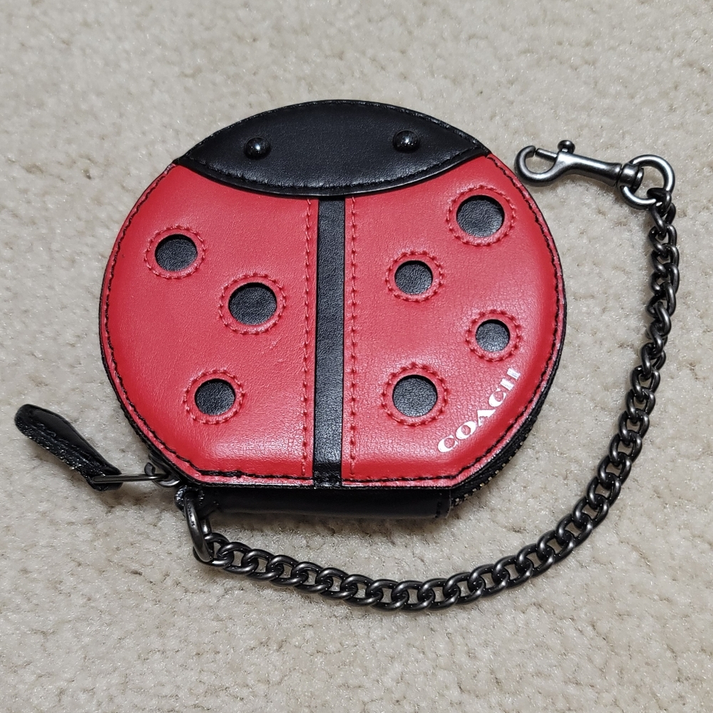 Coach Red and Black Wallet with Whimsical Design - Picture 2 of 6